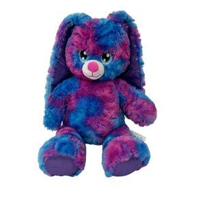 BAB Build a Bear SPRING LILAC BUNNY 17in Plush Stuffed Toy Easter Rabbit Tie Dye